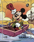 Gambia Disney Stamps--souvenir Sheet--mickey Goes To America--scott  1231 --mnh