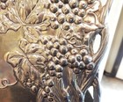 Vintage Arthur Court 1993 Aluminum 12  Tray Large Decorative Grape Motif Platter