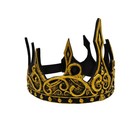 Renaissance Medieval Ancient Gold Prince King Queen Crown Hat Costume Adult