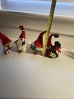 Vintage Set 4 Holline Denmark Handcrafted Christmas Gnome Nisse Wood Red
