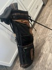 Vintage Taylormade Izzo Burner Ti Bubble Black Gold Copper Stand Carry Bag 4-way