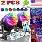 2packs Rgb Party Magic Disco Ball Light Led Rotating Club Dj Stage Lights remote