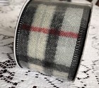The Ribbon Boutique Holiday Felt Ribbon 2 5    X 3 Yards Black Plaid Christmas New