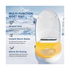 Heated Bidet Toilet Seat Elongated With Led Display   Remote Control - Smart    