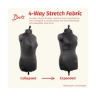 Dritz Dress Form Cover  Small  Black  100  Polyester 4-way Stre    Fast Usa Ship