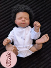 18 Inch Black Reborn Baby Doll Full Body Silicone Vinyl Girl With Accessories