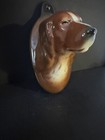 Vintage Spaniel Setter Dog Wall Pocket     Ceramic      Mcm Unmarked 