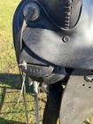 Antique vintage J  C   Higgins 15 5    Slick Seat Western Saddle W tapaderos