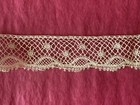 Beautiful French Antique Bobbin Lace Edging - Dots - 247cm By 2cm