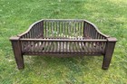 Rare Antique Donley Bros Cast Iron Fire Basket Fireplace Log Holder Grate Cradle