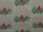 Vintage Christmas Old Sears Store Wrapping Paper Gift Wrap Candles 2 Yards