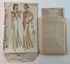 1930s Simplicity Sewing Pattern S611 Art Deco Nightgown B  32    Unprinted