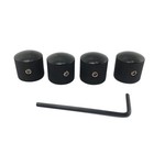 4pcs Black Metal Dome Tone Volume Control Knob For Electric Guitar Bass Parts C