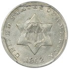 1852 Three Cent Silver Pcgs Au58 Circulated Coin