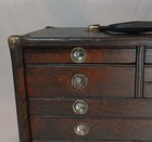Antique Vintage Union Machinist Oak Tool Chest  8 Drawer  1920s 1930s