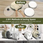 Roohua Pot Rack -expandable Pan Organizer For Cabinet  Lid Holder With Black 