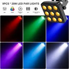 U king 9x20w Rgbw Led Matrix Par Lights Stage Effect Disco Dj Light Dmx Party