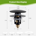 2 Pack All Metal Universal Bathroom Sink Stopper   Pop Up Sink Drain Strainer