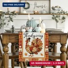 Plaid Turkey Pumpkins Maple Leaves Thanksgiving Table Runner  Fall Autumn Kitche