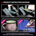 34pcs Bling Rhinestone Alphabet Letter Stickers  A-z Letters Self-adhesive Iron-