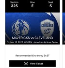 Dallas Mavericks Tickets - 4 Tickets March 13