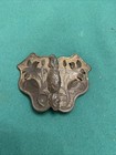 Art Nouveau Brass Floral Two Piece Interlocking Antique Belt Buckle