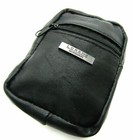 Unisex New Real Soft Black Leather Cigarette Cover Case Holder Lighter Pocket