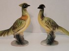 Set Of 2 Vintage Pheasants Bird Figurines Pair Mid Century Decor Collectible