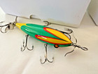 2-folk Art Handmade Wood Minnow Lures  boxes  Bayou   Signed Plug Baits Mint
