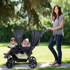 Stroller Foldable Lightweight Twin Tandem Seating Black Bb4943 Double Adjustable