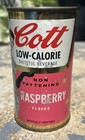 Cott Low Calorie  Non Fattening Raspberry Flavor Vintage Collectible Soda Can