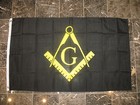 Masonic Black Flag Banner Mason Lodge Pennant 3x5 Indoor Outdoor New