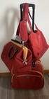 3 Pc Set Baggallini Rolling Luggage Carryon Travel Duffle Bag Purse Weekender