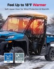 Kemimoto For Cfmoto Uforce 1000 2019-2026 Soft Full Doors Cab Enclosure 2-seater