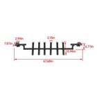 Truck Bed Rod Rack Fishing 6 Rod Holder Aluminum Adjustable Pickup Truck Black