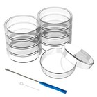 90mm Glass Petri Dishes W  Lids Autoclavable Lab Petri Plates Inoculation Loop