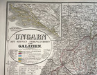 Hungary 1857 H  Kiepert Large Antique Detailed Map 19th Century