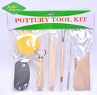 Smooth Wooden Handles 8 Pcs Pottery   Clay Sculpting Tools Double-sided