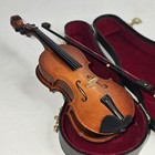 Vintage Miniature Violin Replica Musical Instrument With Bow And Case -music Box