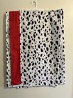 2 Vintage 101 Dalmatians Twin Size Flat Sheets  Red Trim  Dalmatian Print  92x66