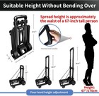 200lbs Folding Hand Truck 4-wheel Portable Trolley Cart Airport Travel Shopping