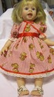Red Stripe Teddy Bear Dress fits 20  Lee Mid  Macie Toddler Doll 19  Regan Lm
