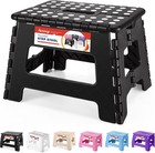 Folding Step Stool 9   Tall Kids Step Stool Holds Up To 300 Lb Plastic Foldable