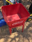 Vintage Coca-cola Red Advertising Cooler Detachable On Legs