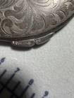 Vintage Silver Hand Chased Floral Powder 925 Silver