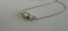 925 Sterling Silver  Designers Pendant Necklace W  2  Ct Lab Created Diamonds