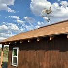 Huge Handcrafted 3 Dimensional Rooster Weathervane Copper Patina Finish