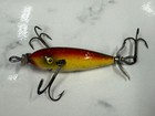 Vtg  Heddon Dowagiac Stamped  100 Underwater Minnow Lure - Rainbow-painted Eyes