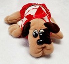 Vtg Tonka Pound Puppies Puppy Plush Dog Tan Brown W Outfit Collar Bib 1985 8 