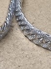 Adamans 3 Pc Set Chains   Bracelet 18k White Gold Plate